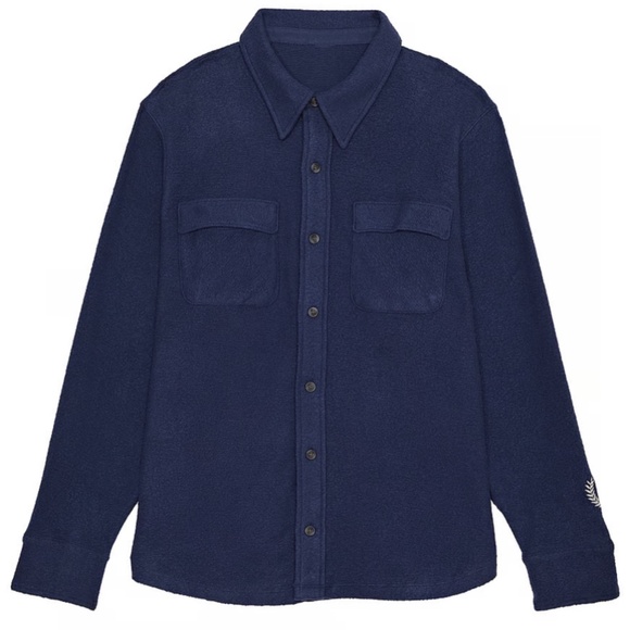 New💙PINK Victoria’s Secret Reverse Fleece Shacket - Picture 3 of 4